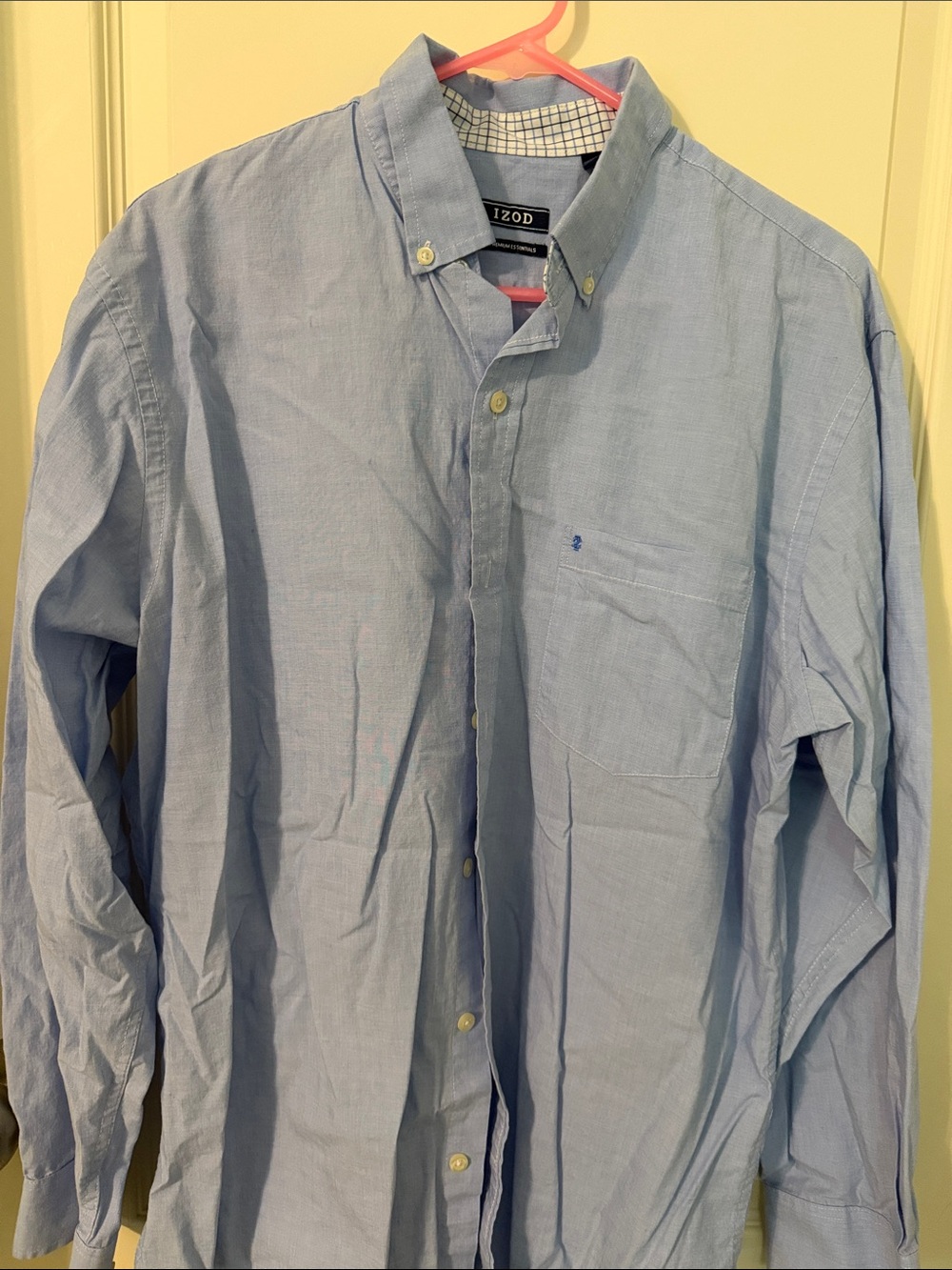 Izod Light Blue Casual Button-Down Shirt